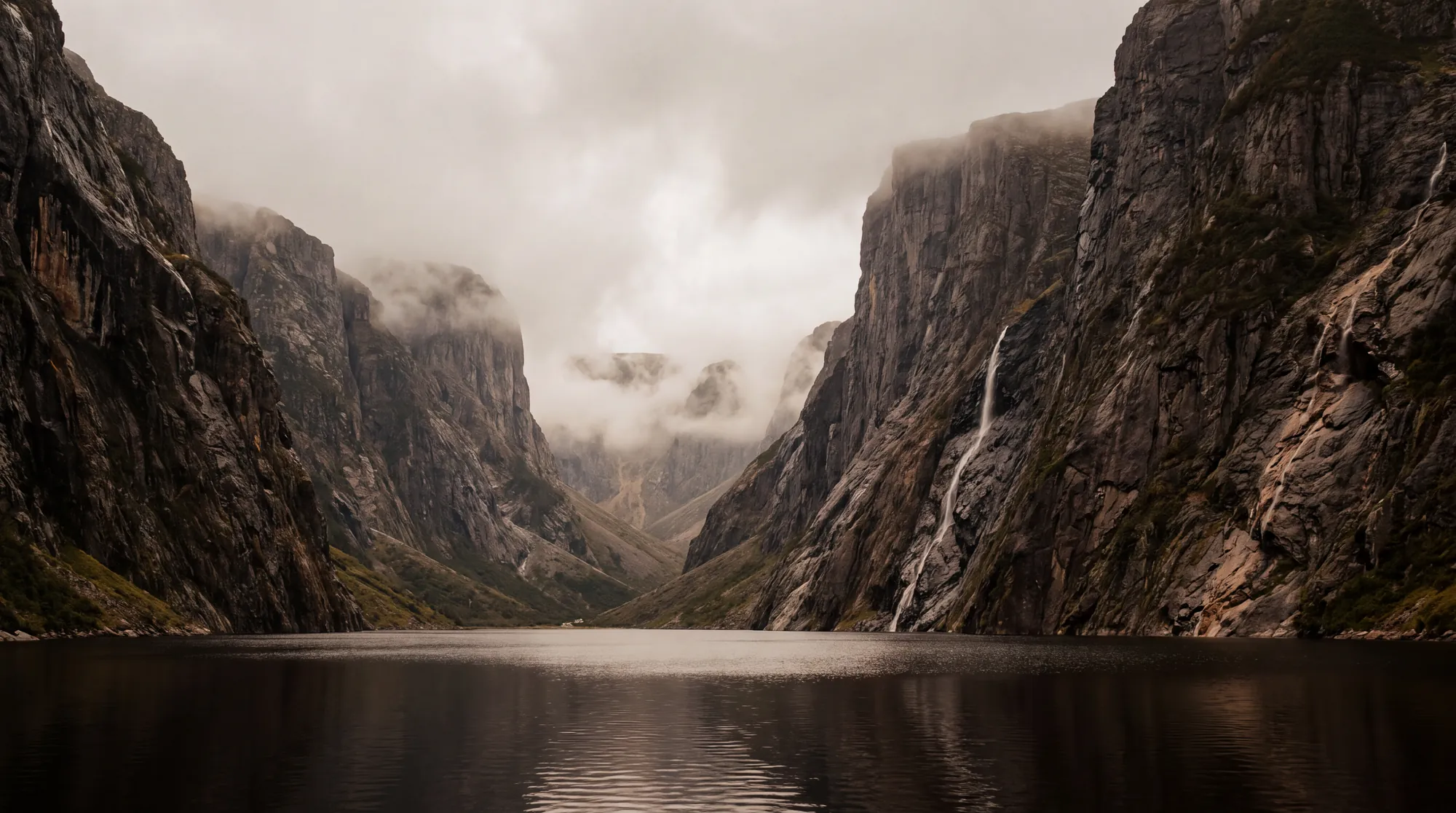 A landlocked glacial fjord in Gros Morne National Park, Newfoundland